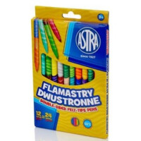 ASTRA Flamastry dwustronne 12szt=24