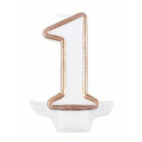 Świeczka urodzinowa cyferka nr 1 złota