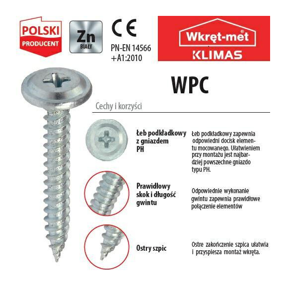WKRĘT-MET Wkręt podkład. 4,2x16 ocynk
