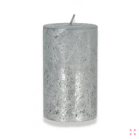 Świeca rustic metalic walec duży
