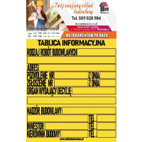 Budowlana tablica informacyjna