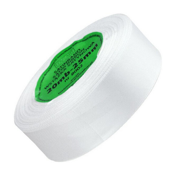 LOVEART Wstążka satynowa BIAŁA(8002)