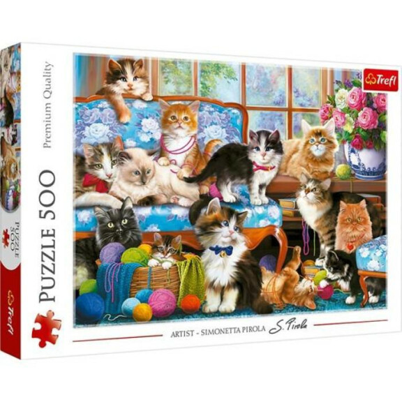 TREFL Puzzle 500 KOCIA RODZINA