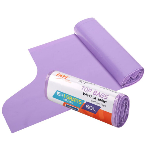RAVI worki na śmieci wiązane 60l TOP
