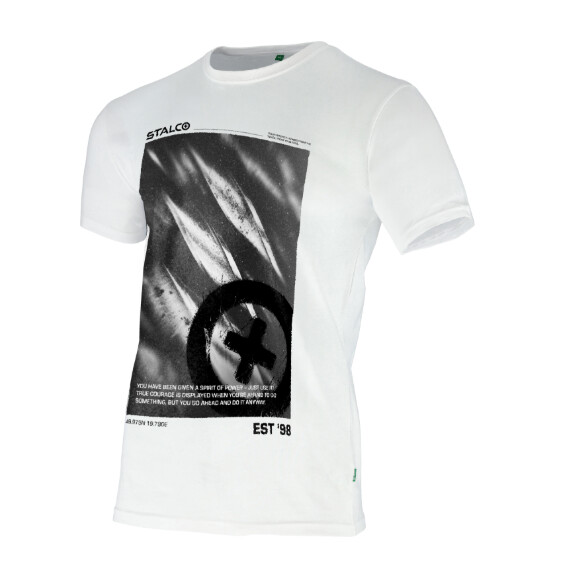 STALCO T-shirt męski BONO Stinger biały
