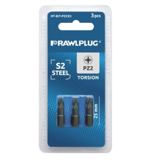 RAWLPLUG Bity długie Torsion Pozidriv3