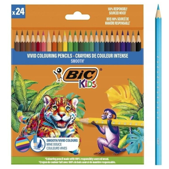ASTRA Kredki drewniane Eco Smooth 24