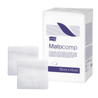 Matopat Matocomp Gázové kompresy na kozmetické účely 100 kusov 10 x 10 cm 17 8