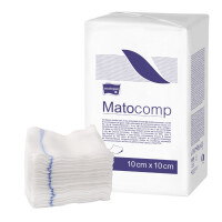 Matopat Matocomp Nesterilné gázové kompresy s RTG niťou 10 x 10 cm 17 12