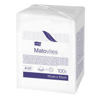 Matopat Kompresy z netkanej textílie na kozmetiku v papierovom obale 100 ks 10 x 10 cm 4 30 g