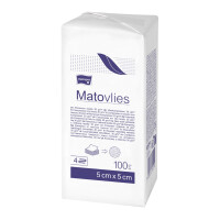 Matopat Kompresy z netkanej textílie na kozmetiku v papierovom obale 100 ks 5 x 5 cm 4 30 g