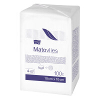 Matopat Matovlies Kompresy z netkanej textílie s RTG niťou 100 kusov 10 x 10 cm 4 40 g