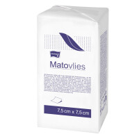 Matopat Matovlies Kompresy z netkanej textílie s RTG niťou 100 kusov 7,5 x 7,5 cm 4 40 g