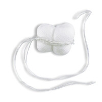 Absorba – vato-gázové tampóny s dvoma viazačkami na tamponádu 1,5 x 2 cm 1 ks