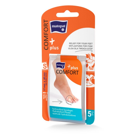 Matopat COMFORT PLUS Hydrokoloidné náplasti na pľuzgiere a rany S 5 ks