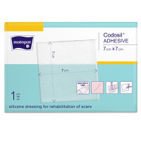 Tricomed Codosil ADHESIVE silikónový obväz na jazvy 7 x 7 cm 1 ks