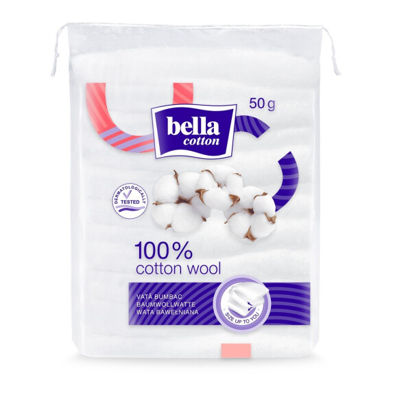 Bella Cotton Bavlnená vata na kozmetiku a hygienu 50 g
