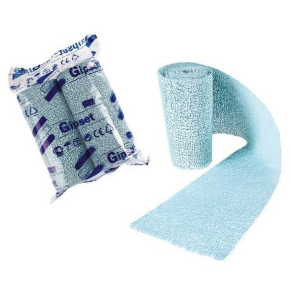 Matopat Gipset – rýchlotuhnúci sadrový obväz na znehybnenie končatín 10 cm x 3 m 2 ks Blau