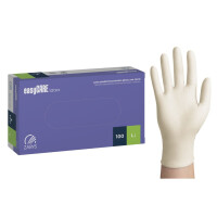 EasyCARE Latexové jednorazové rukavice pudrované na vyšetrenie L