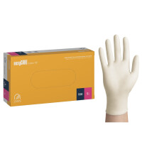 Jednorazové latexové rukavice easyCARE nepudrované na vyšetrenie S