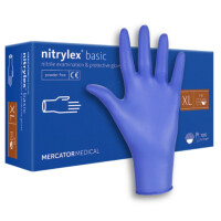 Mercator Nitrylex Basic jednorazové nitrilové rukavice 100 ks modré XL 100 ks Blau