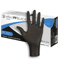 SafeMed Effect PF Black nitrilové rukavice na jednorazové použitie M 100 ks Čierna
