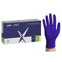 easyCARE Nitrile Flex Cobalt jednorazové nitrilové rukavice modré na vyšetrenie L 100 ks Blau