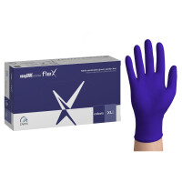 easyCARE Nitrile Flex Cobalt jednorazové nitrilové rukavice modré na vyšetrenie XL 100 ks Blau