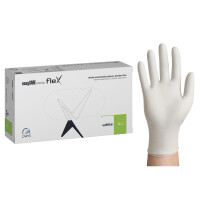easyCARE Nitrile Flex White nitrilové rukavice biele 100 ks L 100 ks Biela