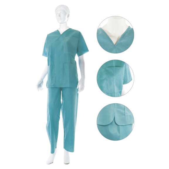 Matopat Komplet chirurgického oblečenia SMS jednorazový XL 1 ks Zelená