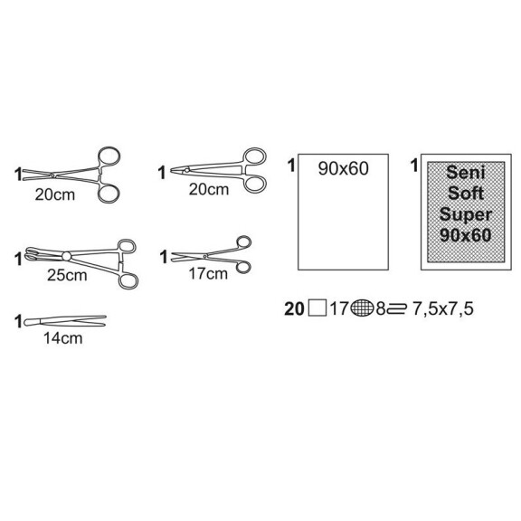 Matoset – Sterilný set na šitie po pôrode v papierovo-fóliovom obale 1
