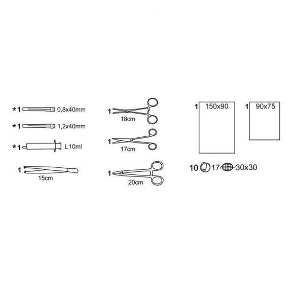 Matoset – Sterilný univerzálny operačný set v papierovo-fóliovom obale 1