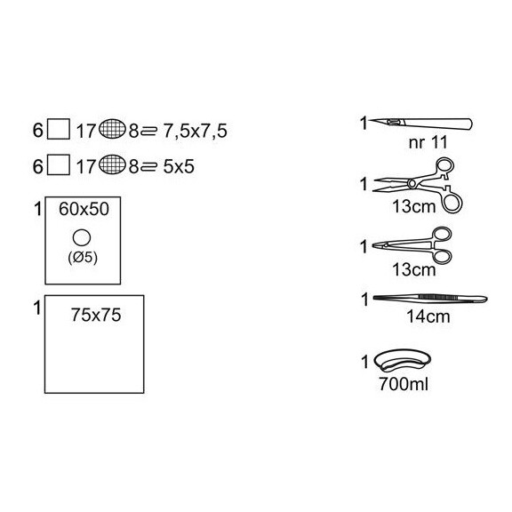 Matopat Operačný set s kompresmi 20