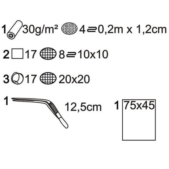 Matopat Operačný set s kompresmi 44