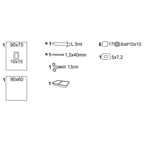 Matopat Operačný set s kompresmi 54