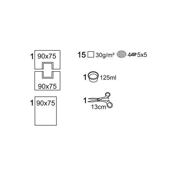Matopat Operačný set s kompresmi 57