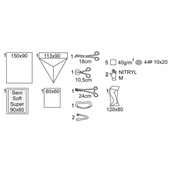 Matoset – pôrodná súprava pre pôrodnice, 6 ks 6 ks 47