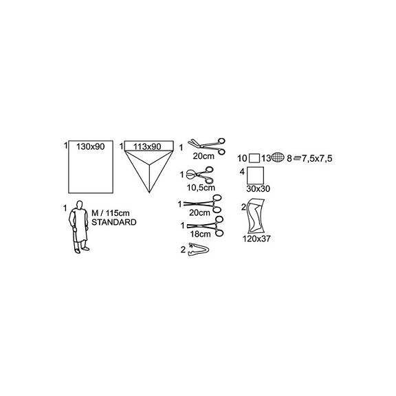 Matoset – pôrodná súprava pre pôrodnice, 6 ks 6 ks 50