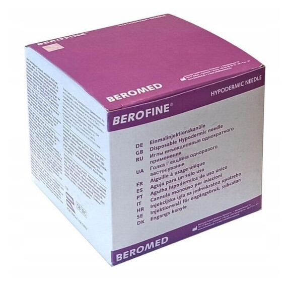 Injekčné ihly Beromed Berofine 100 ks 0,9 x 40 mm 20G