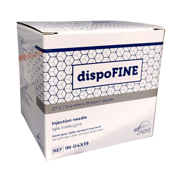 Injekčné ihly DispoFine 100 ks 0,4 x 19 mm G27