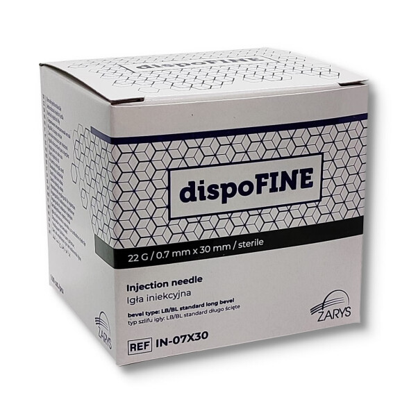 Injekčné ihly DispoFine 100 ks 0,7 x 30 mm G22