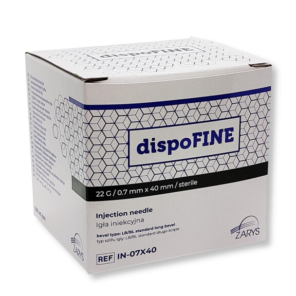 Injekčné ihly DispoFine 100 ks 0,7 x 40 mm G22