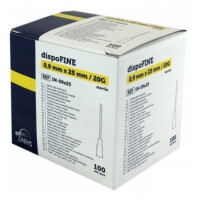 Injekčné ihly DispoFine 100 ks 0,9 x 25 mm G20