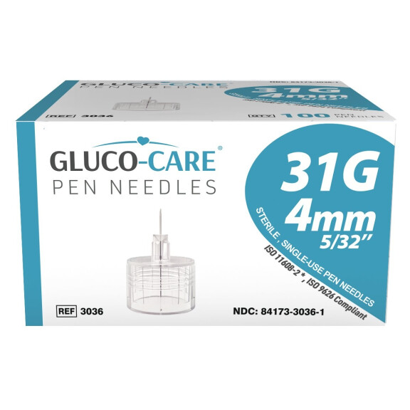 MEDIVENA Gluco-Care ihly do inzulínového pera 100 ks 31G x 4 mm