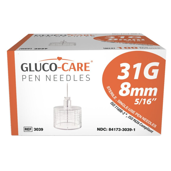 MEDIVENA Gluco-Care ihly do inzulínového pera 100 ks 31G x 8 mm
