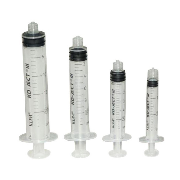 KDM KD-Ject 3-dielne injekčné striekačky s luer-lock zámkom 100 ks 10 ml