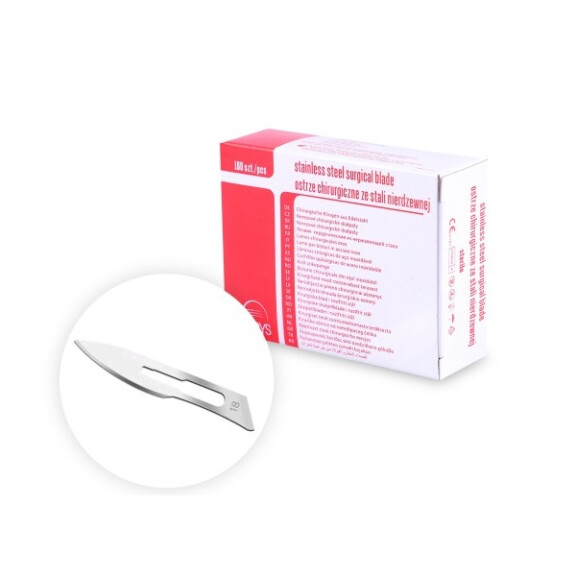 Sterilné chirurgické čepele na jedno použitie 18 rokov 100 ks
