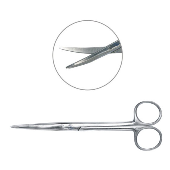 Matopat Instrument – chirurgické nožnice Mayo-Stille, zahnuté, tupo-tupé, sterilné 25 ks 23 cm