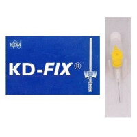 KDM Intravenózna kanyla Venflon KD-Fix G24 - 0,7 x 19 mm 50 ks Žltá