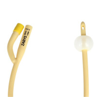 Dvojcestný latexový silikónovaný Foleyho urologický katéter s gumovým ventilom a balónikom 1 ks. CH20